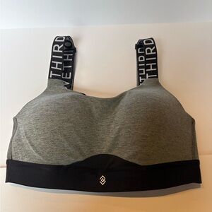ThirdLove Women's Gray Sports Bra with black trim no UW Padded Size 32D